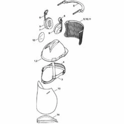 00008840224 - Support De Visière Pour Casque STIHL Modèle PELTOR / Hellberg OPTIMA