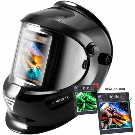 STAHLWERK ST-800PV Casque De Soudage Entièrement Automatique Avec Fonction 3 En 1, Classe Optique: 1/1/1/1, 2 Disques De Remplacement Inclus, Noir, Garantie De 7 Ans * Sur Filtre 1 STAHLWERK ST-800PV Casque De Soudage Entièrement Automatique Avec Fonction 3 En 1, Classe Optique: 1/1/1/1, 2 Disques De Remplacement Inclus, Noir, Garantie De 7 Ans * Sur Filtre