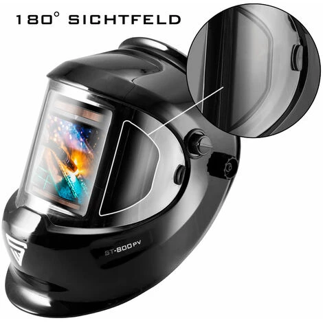 STAHLWERK ST-800PV Casque De Soudage Entièrement Automatique Avec Fonction 3 En 1, Classe Optique: 1/1/1/1, 2 Disques De Remplacement Inclus, Noir, Garantie De 7 Ans * Sur Filtre 4 STAHLWERK ST-800PV Casque De Soudage Entièrement Automatique Avec Fonction 3 En 1, Classe Optique: 1/1/1/1, 2 Disques De Remplacement Inclus, Noir, Garantie De 7 Ans * Sur Filtre – Image 4