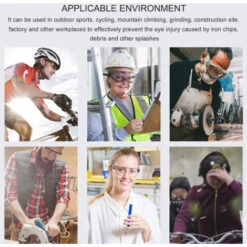 ASUPERMALL Verres De Protection Fermes De Securite, Anti-Buee Anti-Sable Resistant A La Poussiere -Promos Protection des yeux : lunettes et masque Magasin 18196592 5