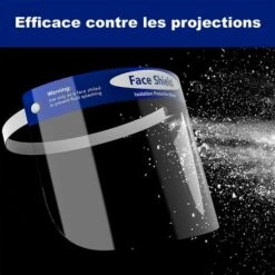 SKY LANTERN Lot De 10 Visiere De Protection Transparente Anti-Buée 32x22 Cm - 10 Visières Lavables Et Reutilisables - Ecran Facial Visage Avec Bande Elastique - STOCK EN FRANCE - LIVRAISON 48H -Promos Protection des yeux : lunettes et masque Magasin 18968952 3