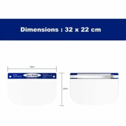 SKY LANTERN Lot De 10 Visiere De Protection Transparente Anti-Buée 32x22 Cm - 10 Visières Lavables Et Reutilisables - Ecran Facial Visage Avec Bande Elastique - STOCK EN FRANCE - LIVRAISON 48H -Promos Protection des yeux : lunettes et masque Magasin 18968952 5