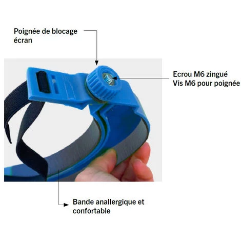 LEM SELECT Visière De Protection Réglable Polycarbonate Homologuée EN166 (à L'unité) 3 LEM SELECT Visière De Protection Réglable Polycarbonate Homologuée EN166 (à L'unité) – Image 3