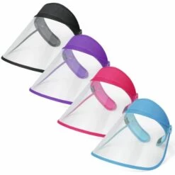 INSMA Visière écran Facial Capuchon Anti-Poussiere Anti-crachats Couverture Intégrale De Protection Chapeau De Soleil Transparent Bleu -Promos Protection des yeux : lunettes et masque Magasin 19195438 5