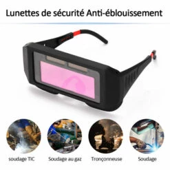 ASUPERMALL Lunettes De Securite De Soudage A Assombrissement Automatique A Energie Solaire -Promos Protection des yeux : lunettes et masque Magasin 19214742 5