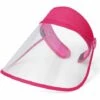 DRILLPRO Visière écran Facial Capuchon Anti-poussière Anti-crachats Couverture Intégrale De Protection Chapeau De Soleil Transparent Rouge LAVENTE
