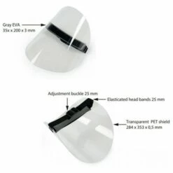 M&T DISPLAYS Lot De 3 Visières De Protection Visage Réglable Anti-projections -Promos Protection des yeux : lunettes et masque Magasin 19945144 3