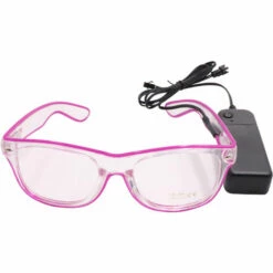 ASUPERMALL Led Lunettes 10 Couleurs En Option Light Up El Fil Neon Rave Lunettes Twinkle Party Glowing Club Holiday Bar Verres Decoratifs, Violet