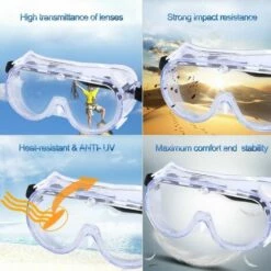 BEARSU Chemical Splash Lot De 2 Paires De Lunettes De Protection Pour Les Yeux -Promos Protection des yeux : lunettes et masque Magasin 25205543 3