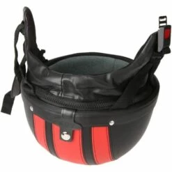 BEARSU Casque De Moto Scooter Vespa, Casque Coupe-Vent D'hiver Avec Visière UV Lunettes Retro Style De Vintage 54-60cm (Rouge) -Promos Protection des yeux : lunettes et masque Magasin 25990789 3