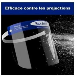 HDME VISIERE ANTI-GOUTTELETTES ANTI-BUÉE ANTI-POUSSIÈRE ÉCRAN FACIAL PROTECTION TETE BOUCHE NEZ -Promos Protection des yeux : lunettes et masque Magasin 26095022 3