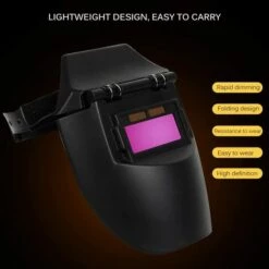 BARES Masque De Soudage, Casque De Soudage Solaire Monté Sur La Tête De Réglage Du Noircissement Automatique Du Casque, Capteur De Sensibilité élevée, Alimenté à L'énergie Solaire -Promos Protection des yeux : lunettes et masque Magasin 27578719 5