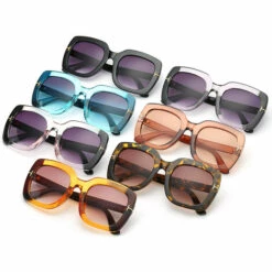 ASUPERMALL Lunettes De Soleil Carrees Bicolores En Forme De T Style 5 (Monture Transparente Noire) -Promos Protection des yeux : lunettes et masque Magasin 28077087 3