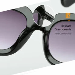 ASUPERMALL Lunettes De Soleil Carrees Bicolores En Forme De T Style 5 (Monture Transparente Noire) -Promos Protection des yeux : lunettes et masque Magasin 28077087 5