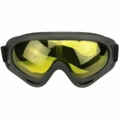 Triomphe Lunettes X400, Lunettes Tactiques, Lunettes Tout-terrain Résistantes Au Sable Et Aux Chocs, Lunettes De Moto Coupe-vent (film Noir Sable + Jaune)