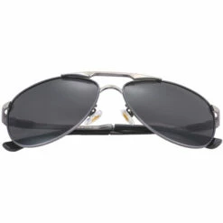 ASUPERMALL Classique Vintage Lunettes Pour Hommes Et Femmes Protection De La Lumiere Forte Mirrored Objectif Leger Hommes Et Femmes Shades Lunettes Outdoor Driving 8722, Noir-Argent