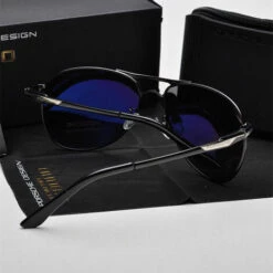 ASUPERMALL Classique Vintage Lunettes Pour Hommes Et Femmes Protection De La Lumiere Forte Mirrored Objectif Leger Hommes Et Femmes Shades Lunettes Outdoor Driving 8722, Noir-Argent -Promos Protection des yeux : lunettes et masque Magasin 29053951 5