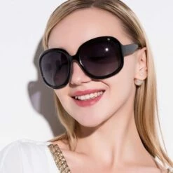 ASUPERMALL Lunettes Surdimensionnee Pour Les Femmes Avec Une Forte Protection Light Classic Vintage Grand Cadre Mesdames Shades Mode Retro Exterieur Conduite Lunettes 3113 Exterieur, Noir Rouge -Promos Protection des yeux : lunettes et masque Magasin 29053956 5
