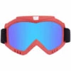 ASUPERMALL Pare-Brise Exterieur De Casque De Moto, Lunettes Reglables, Film De Couleur De Cadre Rouge, Style 9