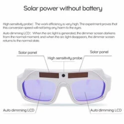 HAPPYSHOPPING Lunettes De Soudage A Assombrissement Automatique, Lunettes De Soudeur Anti-eblouissement Et Anti-ultraviolet, Lunettes De Protection, Noires - Noires -Promos Protection des yeux : lunettes et masque Magasin 32996259 5