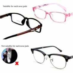 BEARSU 10 Paires 1mm Plaquettes De Nez En Silicone Antidérapant Coussinets De Nez Adhésif Plaquettes De Lunettes De Coussin Gonflable En Forme De D Accessoires Pour Lunettes De Soleil - Transparent -Promos Protection des yeux : lunettes et masque Magasin 33392591 3
