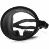 ASUPERMALL Masque De Plongee Sous-Marine Grand Angle 180 °, Verres Etanches Et Anti-Buee A Grande Monture, Noir