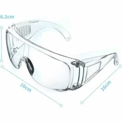 Kueatily 1PCS De Lunettes De Sécurité Transparentes Pour Porteurs Des Lunettes, Anti-Poussière, Eclaboussure, Pliable, Portable Pour Chantier, Construction, Décoration, Atelier, Bricolage, Rue Animée -Promos Protection des yeux : lunettes et masque Magasin 33842718 2