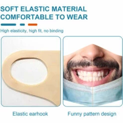 ASUPERMALL Fournitures De Fete D'Halloween Pour Hommes / Femmes Adultes Motif 3D Interessant Lavable Reutilisable Respirant Anti-Poussiere Bouclier Facial, 2 - 2 -Promos Protection des yeux : lunettes et masque Magasin 34143146 3