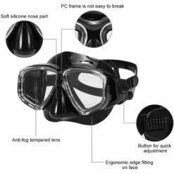 ASUPERMALL Masque De Plongee Adulte, Masque De Plongee En Apnee Anti-Buee, Lunettes A Lentilles En Verre Trempe, Lunettes De Plongee Am308 -Promos Protection des yeux : lunettes et masque Magasin 34747302 5