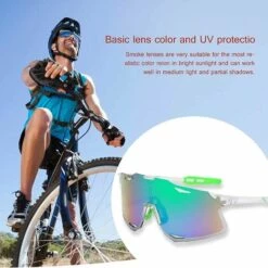 BARES Lunettes De Soleil Sport - Lunette De Cyclisme Super Léger Protection UV400, Lunettes De Sport Anti-UV Pour Homme Pour Course À Pied, VTT Et Course À Pied -Promos Protection des yeux : lunettes et masque Magasin 35558980 3