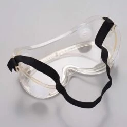 HAPPYSHOPPING Des Lunettes De Protection De Securite Avec Quatre Valves Respiratoires Et Des Lunettes De Sangle D'usure Reglables Empechent Les Eclaboussures De Salive Lunettes Anti-buee Antisable Pour Les Sports De Plein Air Cyclisme, Modele: Transparent 447 -Promos Protection des yeux : lunettes et masque Magasin 36243060 3
