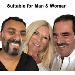 ASUPERMALL Bouclier Facial Protecteur Facial Reglable Demi-Protection Faciale Bouclier De Protection En Plastique Pour Le Quotidien Et Les Voyages, Transparent -Promos Protection des yeux : lunettes et masque Magasin 37265945 3