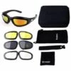BETTERLIFE Kit De Lunettes D'équitation De Moto, Cadre De Lunettes Rembourrées Avec Kit De 4 Lentilles Pour L'activité De Plein Air Sport