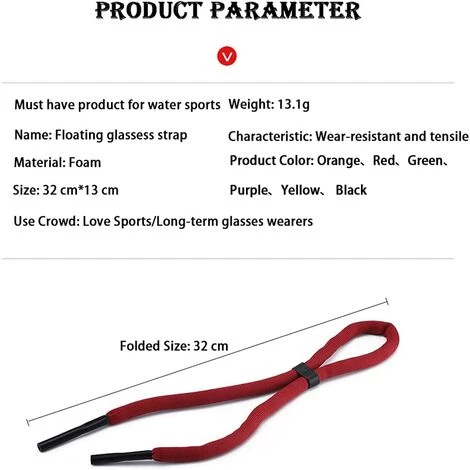 BETTERLIFE 6 Bretelles De Lunettes De Soleil Flottantes, Maintien De Lunettes Réglables, Bretelles De Lunettes Flottantes Antidéraire, Sangle De Lunettes De Sécurité, Support, Chaîne, Cordon, Lanières De Lecture De Lunettes 5 BETTERLIFE 6 Bretelles De Lunettes De Soleil Flottantes, Maintien De Lunettes Réglables, Bretelles De Lunettes Flottantes Antidéraire, Sangle De Lunettes De Sécurité, Support, Chaîne, Cordon, Lanières De Lecture De Lunettes – Image 5