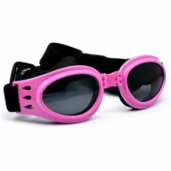 ASUPERMALL Lunettes De Protection Pour Chiens Pliables Protection Des Yeux Lunettes De Soleil Impermeables Pour Animaux De Compagnie Convient Aux Chiens De Taille Moyenne, Rose - Rose -Promos Protection des yeux : lunettes et masque Magasin 38706086 5