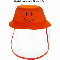 ASUPERMALL Chapeau D'Enfants Avec Couvercle Anti-Poussiere Chapeaux Simens Alimentaires Chapeaux De Plein Air Pour Enfants Garcons Filles Enfants Bebe Bebe, Orange, Non Detachable -Promos Protection des yeux : lunettes et masque Magasin 38996639 4