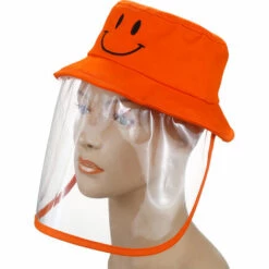 ASUPERMALL Chapeau D'Enfants Avec Couvercle Anti-Poussiere Chapeaux Simens Alimentaires Chapeaux De Plein Air Pour Enfants Garcons Filles Enfants Bebe Bebe, Orange, Non Detachable -Promos Protection des yeux : lunettes et masque Magasin 38996639 5