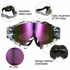 AUDEW Lunette De Ski Masque De Snowboard Pour Homme & Femme Anti-Buée, Coupe-Vent, Lunettes De Protection -Promos Protection des yeux : lunettes et masque Magasin 39075664 4