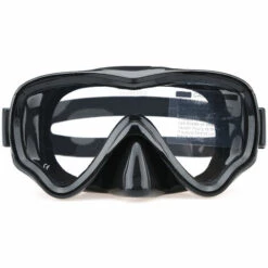 AIDUCHO Masque De Plongée, Lunettes De Plongée En Apnée Anti-buée Anti-fuite, Masque De Plongée En Verre Trempé Pour Adultes Et Jeunes - Noir Pur