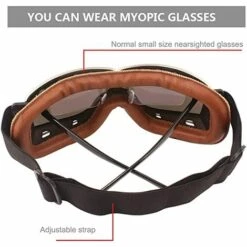 LITZEE Lunettes De Protection Rétro Pour Moto - Anti-buée - Chaudes - Pour L'équitation, Le VTT, Le Motocross -Promos Protection des yeux : lunettes et masque Magasin 39351595 4