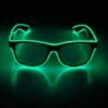 TRIOMPHE TRIP Allumez El Wire Neon Rave Lunettes Glow Clignotant LED Lunettes De Soleil Costumes Pour La Fête, EDM, Halloween (Vert)