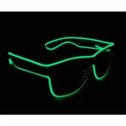 TRIOMPHE TRIP Allumez El Wire Neon Rave Lunettes Glow Clignotant LED Lunettes De Soleil Costumes Pour La Fête, EDM, Halloween (Vert) -Promos Protection des yeux : lunettes et masque Magasin 39637470 3