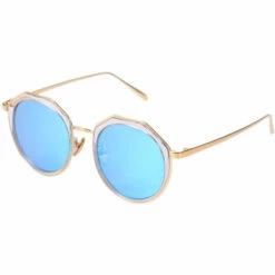 ASUPERMALL Sunglasses De Lunettes De Soleil En Metal De Protection UV Polarisees Rondes Pour Hommes Femmes, 10