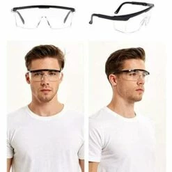 Lunettes De Sécurité Transparentes Avec Sangle, Lunettes Anti-buée De Virus De Protection Oculaire Médicale Macaron Le Noir -Promos Protection des yeux : lunettes et masque Magasin 42741089 3