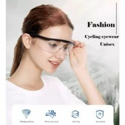 Lunettes De Sécurité Transparentes Avec Sangle, Lunettes Anti-buée De Virus De Protection Oculaire Médicale Macaron Le Noir -Promos Protection des yeux : lunettes et masque Magasin 42741089 4