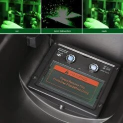 PEDY Masque De Soudage Electrique Energie Solaire Avec 2 Capteurs Optiques Pour MIG/MAG/TIG/Coupage Plasma Etc, Protection UV / IR: DIN 16, 1 + 5 Lentilles -Promos Protection des yeux : lunettes et masque Magasin 43102214 3