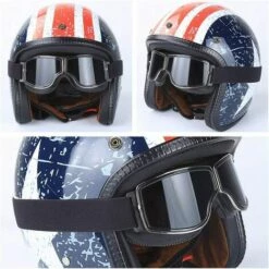 TINOR Lunettes De Moto Et Jet Lunettes De Protection Masques De Moto 18x8cm (Cadre Noir + Lentille De Ruban) -Promos Protection des yeux : lunettes et masque Magasin 47185647 3