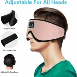 GUAZHUNIFR Masque De Sommeil Bluetooth 3D Masque De Sommeil Casque Musical Ecouteur Casque Dormir Avec Haut-Parleur HD Intégré Parfait Pour Les Dormeurs Latéraux En Avion De Méditation Guazhuni (pink) 7 GUAZHUNIFR Masque De Sommeil Bluetooth 3D Masque De Sommeil Casque Musical Ecouteur Casque Dormir Avec Haut-Parleur HD Intégré Parfait Pour Les Dormeurs Latéraux En Avion De Méditation Guazhuni (pink) -Promos Protection des yeux : lunettes et masque Magasin 47740441 3