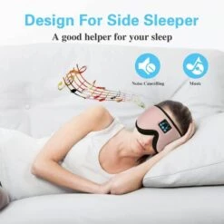 GUAZHUNIFR Masque De Sommeil Bluetooth 3D Masque De Sommeil Casque Musical Ecouteur Casque Dormir Avec Haut-Parleur HD Intégré Parfait Pour Les Dormeurs Latéraux En Avion De Méditation Guazhuni (pink) 8 GUAZHUNIFR Masque De Sommeil Bluetooth 3D Masque De Sommeil Casque Musical Ecouteur Casque Dormir Avec Haut-Parleur HD Intégré Parfait Pour Les Dormeurs Latéraux En Avion De Méditation Guazhuni (pink) -Promos Protection des yeux : lunettes et masque Magasin 47740441 4