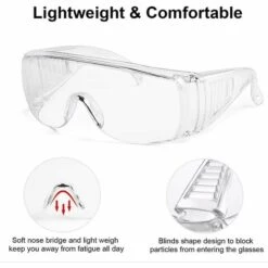 LANGRAY Lunettes De Protection, Sécurité De Lunettes Protection UV Anti-buée Pour L'agriculture L'industrie Et Le Laboratoire -Promos Protection des yeux : lunettes et masque Magasin 48804925 4